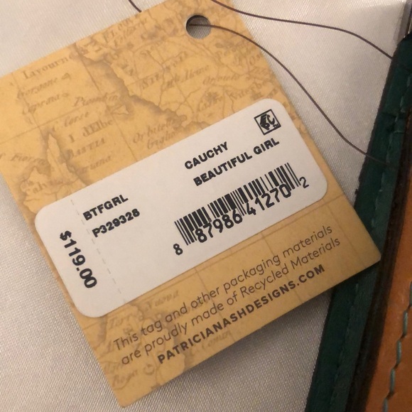 Patricia Nash Cauchy Leather Wallet Beautiful Girl Print NWT & Registration Card - Picture 5 of 16